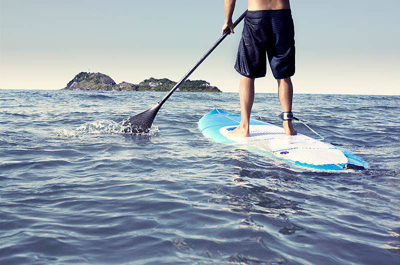 paddle boarding