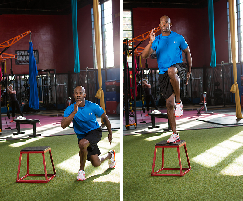 Lateral Step-ups to Crossing Lunge