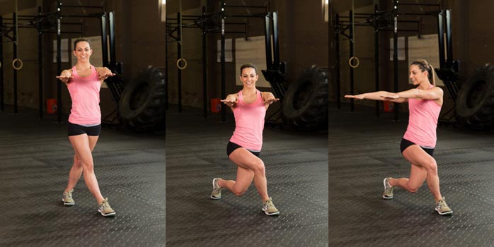 Glute activation lunges