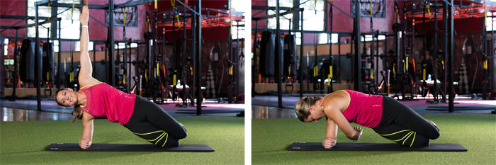 side plank with thoracic rotation