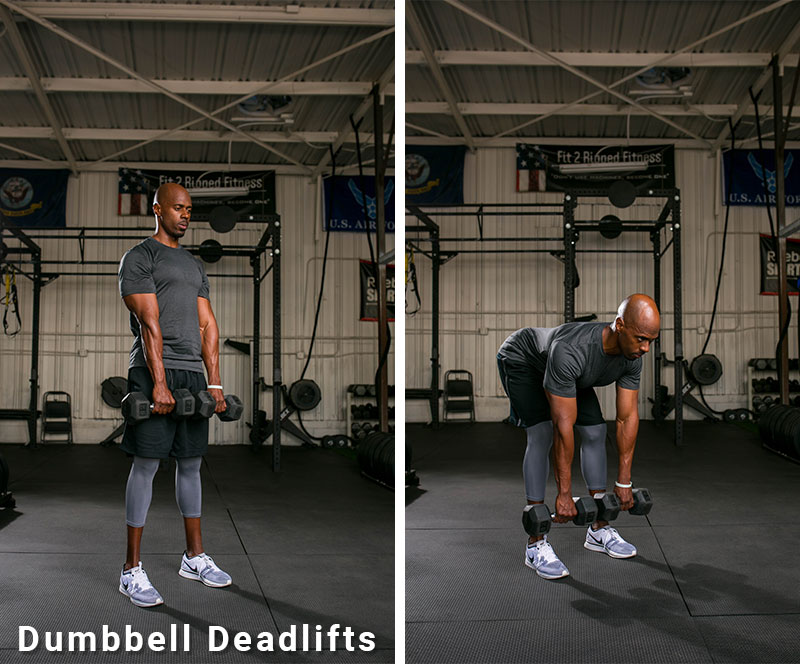 dumb bell deadlifts