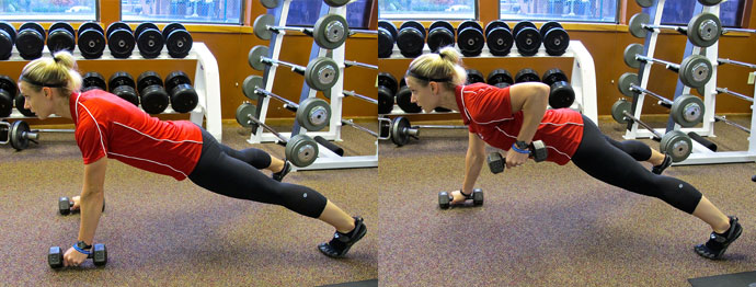 Dumbbell Renegade Row