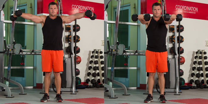 Dumbbell Lateral to frontal raise